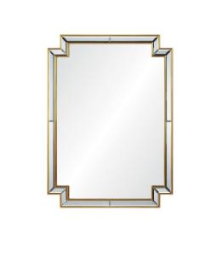 Distressed Gold Leaf Framed Mirror