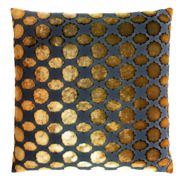 Mod Fretwork Copper Ivy Velvet Pillows