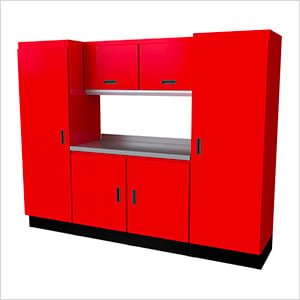 Select Series 7-Piece Aluminum Garage Cabinet Set (Red)