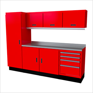 Select Series 8-Piece Aluminum Garage Cabinet Set (Red)