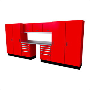Select Series 10-Piece Aluminum Garage Cabinet Set (Red)