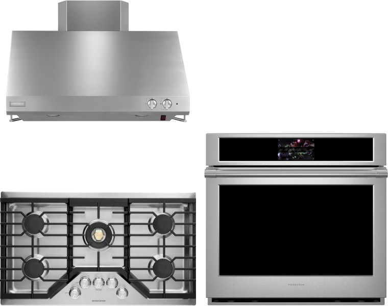 Monogram 3 Piece Kitchen Appliances Package in Stainless Steel MOCTWORH104