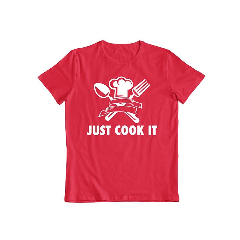 Women&#39;s Just Cook It Fun T-Shirt / Red / 2XL