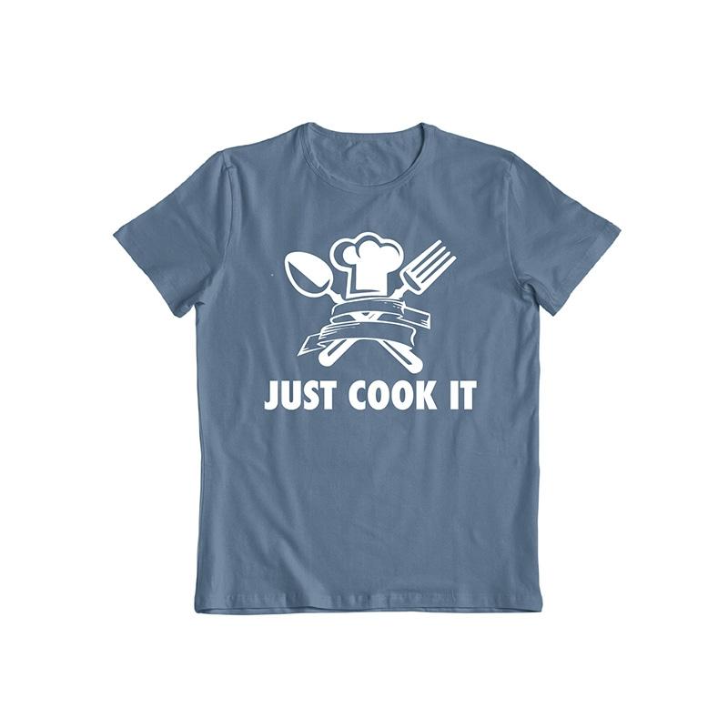 Women&#39;s Just Cook It Fun T-Shirt / Indigo / Large