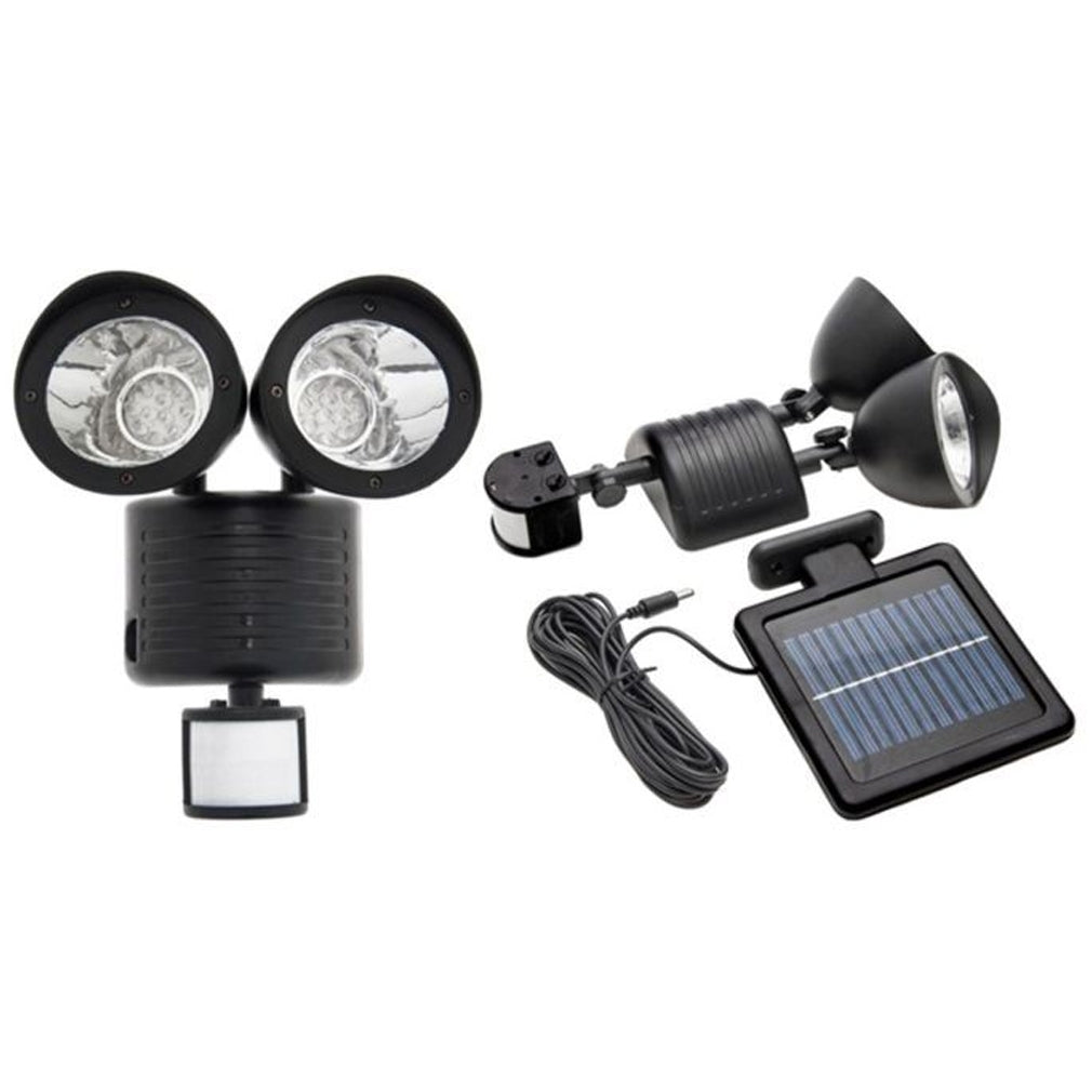 Outdoor Nation Solar Powered 22-LED Security Floodlight / Black