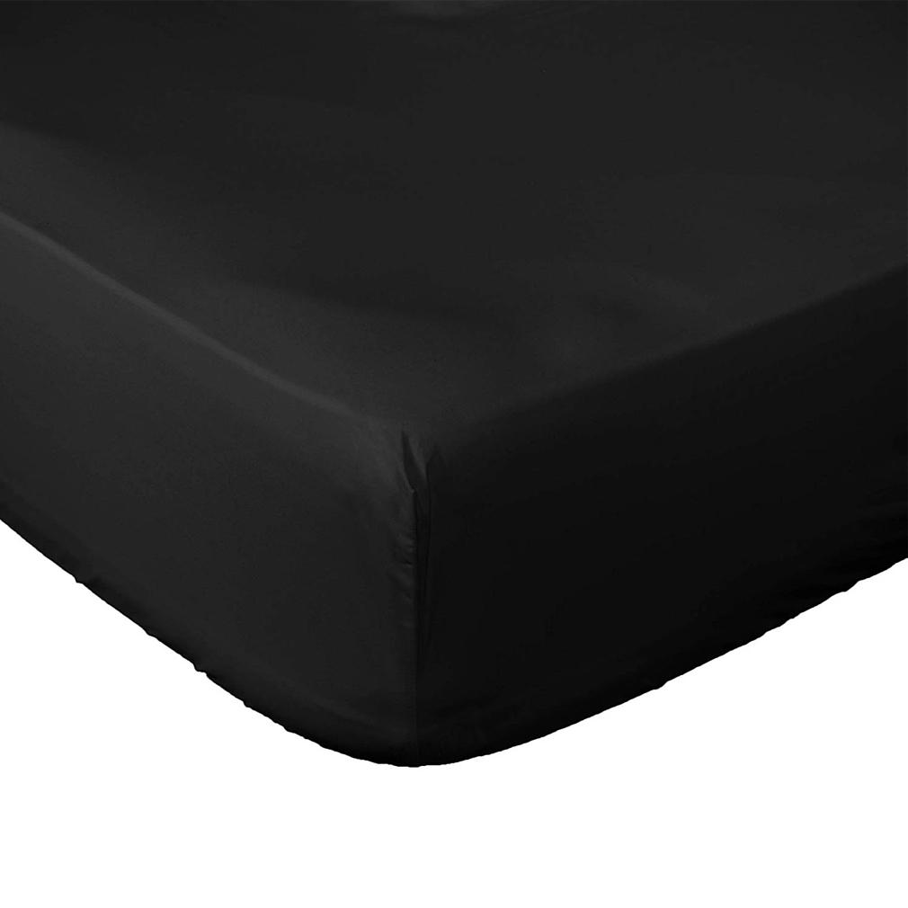 Premium Fitted Bottom Sheet - Assorted Colors and Sizes / Black / Queen