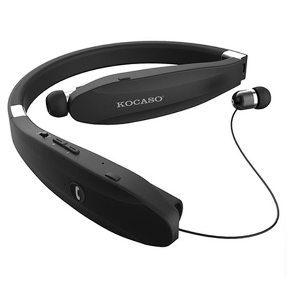 Kocaso Foldable Wireless Neckband Sweatproof Headset / Black