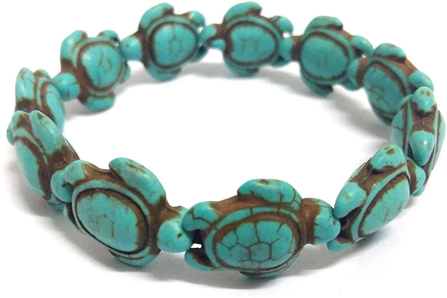 Turquoise Handmade Hawaiian Sea Turtles Bracelet