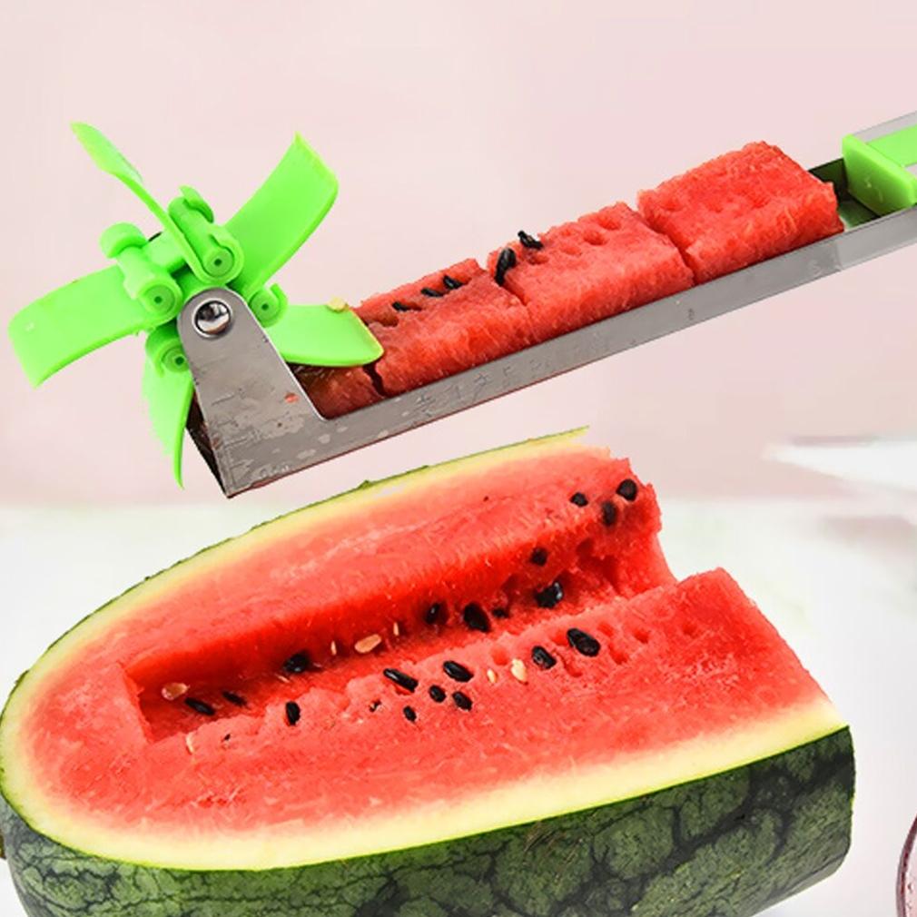 Mess-Free Windmill Watermelon Cutter and Cuber