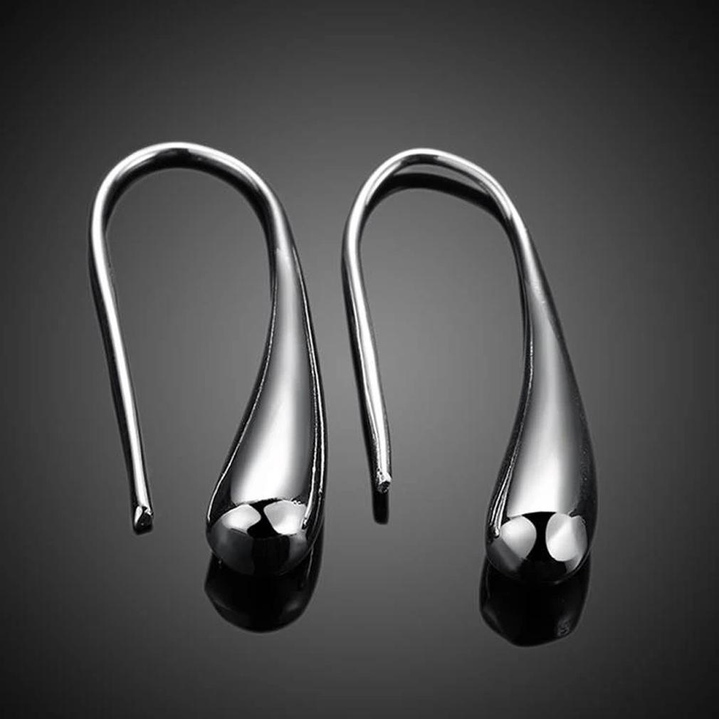 Sterling Silver Plated Waterdrop Hook Earrings