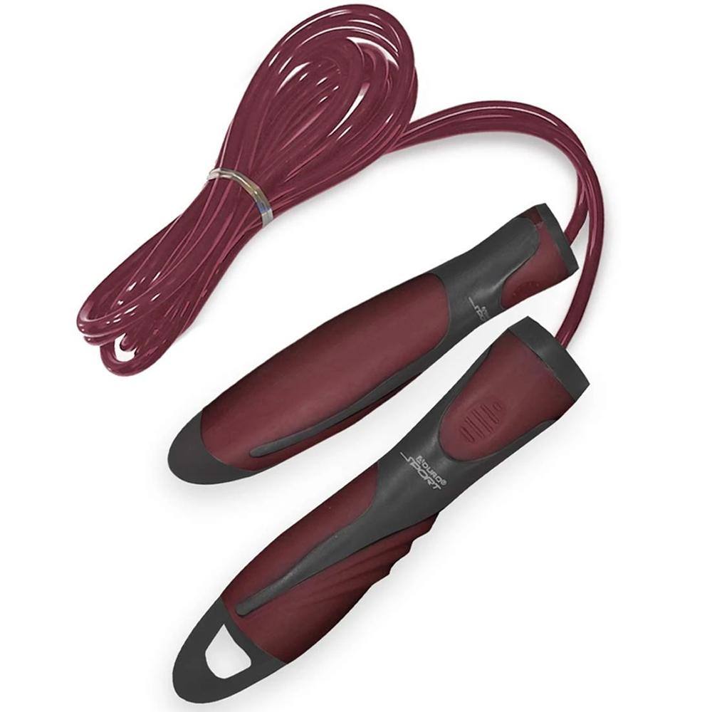 Aduro Sport Speed Jump Rope with Rubberized Non-Slip Handles / Burgundy