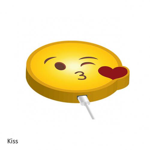 Emoji Themed Wireless Phone Charger / Kiss