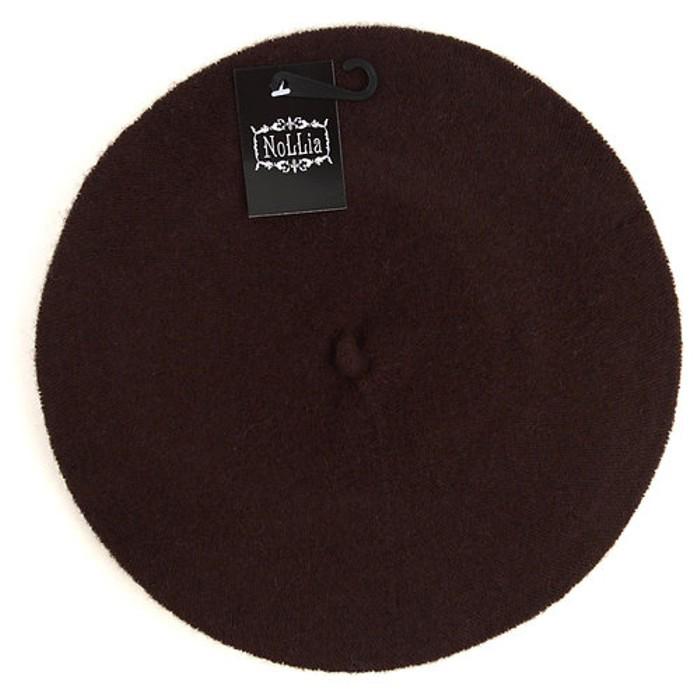 Traditional Women&#39;s Men&#39;s Solid Color Plain Wool French Beret One Size / Brown