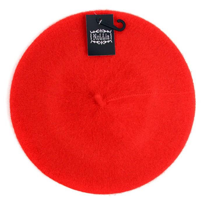 Traditional Women&#39;s Men&#39;s Solid Color Plain Wool French Beret One Size / Red