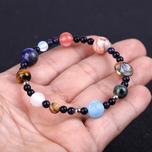 Planets of the Galaxy Marble Stretch Bracelet