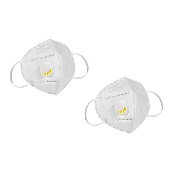 KN95 White Disposable Face Masks with Flow Exhalation Valve