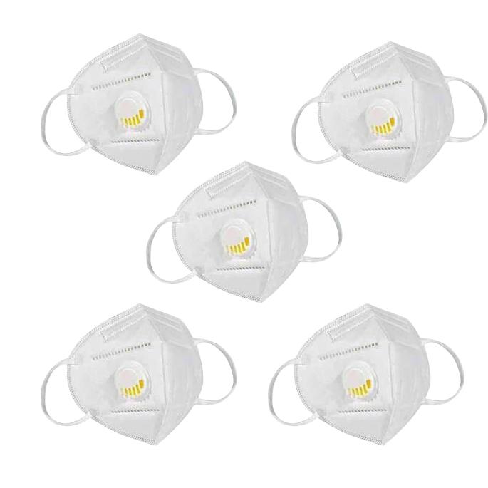 KN95 White Disposable Face Masks with Flow Exhalation Valve