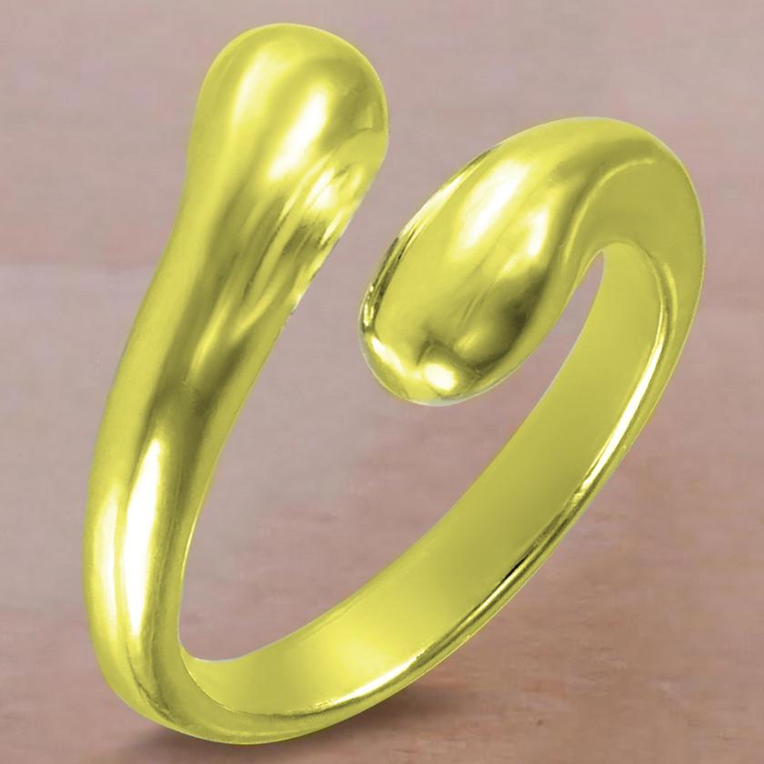 Adjustable Tear Drop Ring / Gold