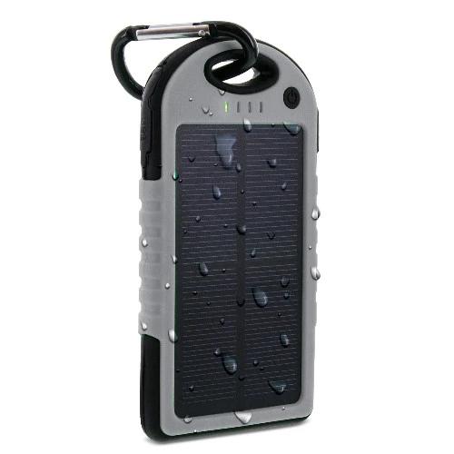 Aduro Powerup Solar 6,000 mAh Portable Backup Battery / Gray
