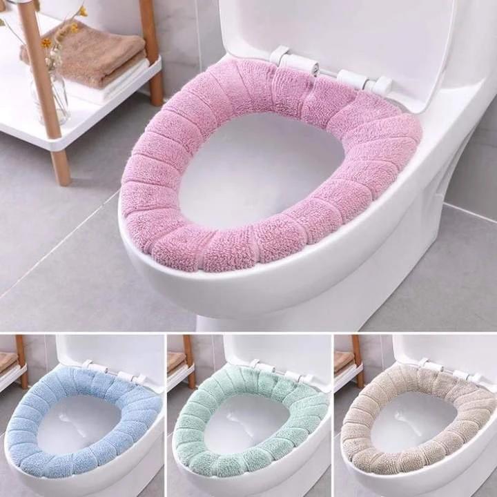 Toilet Seat Soft Thick Washable Cover Pad Protector / Blue