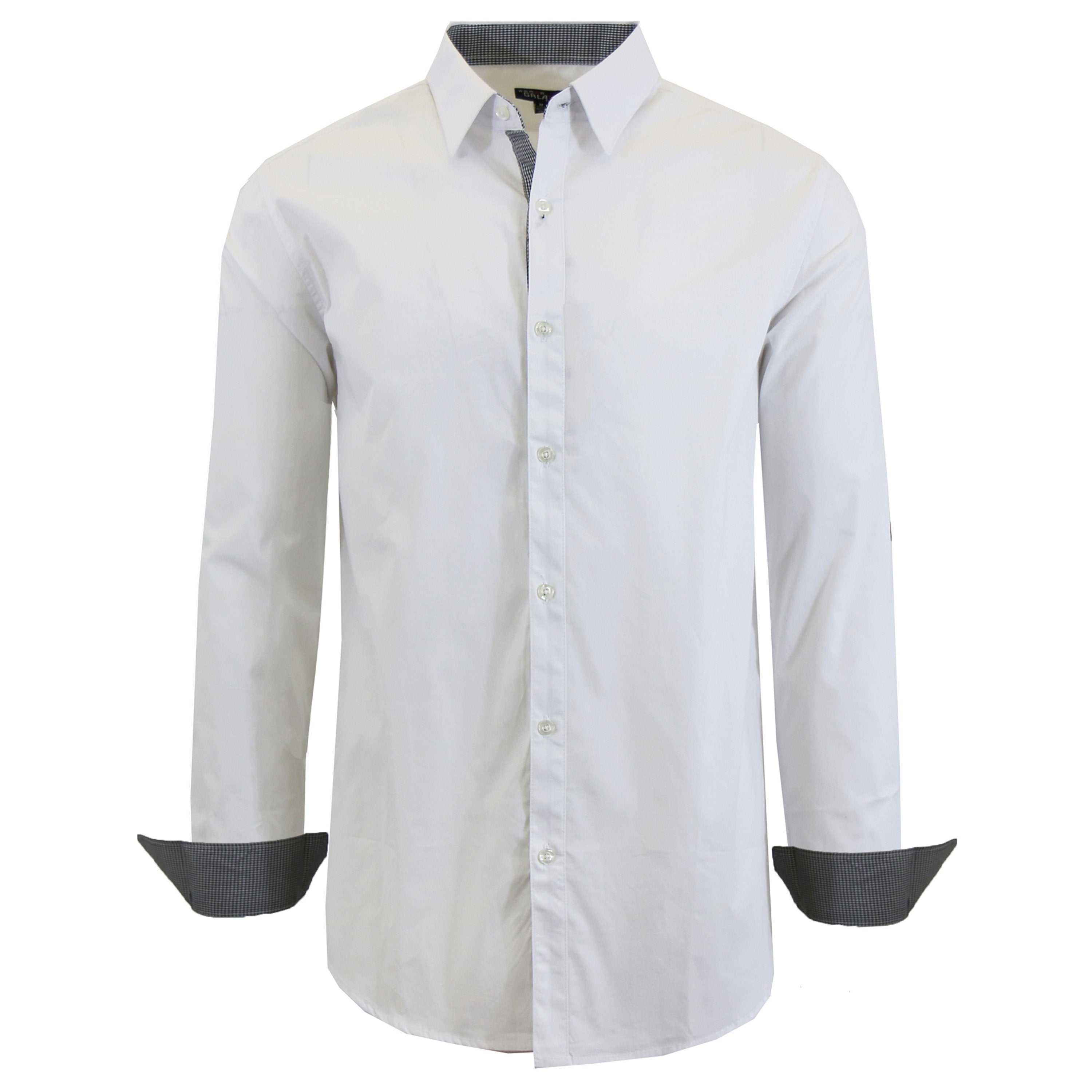 Men&#39;s Mens Long Sleeve Dress Shirt / White / Small