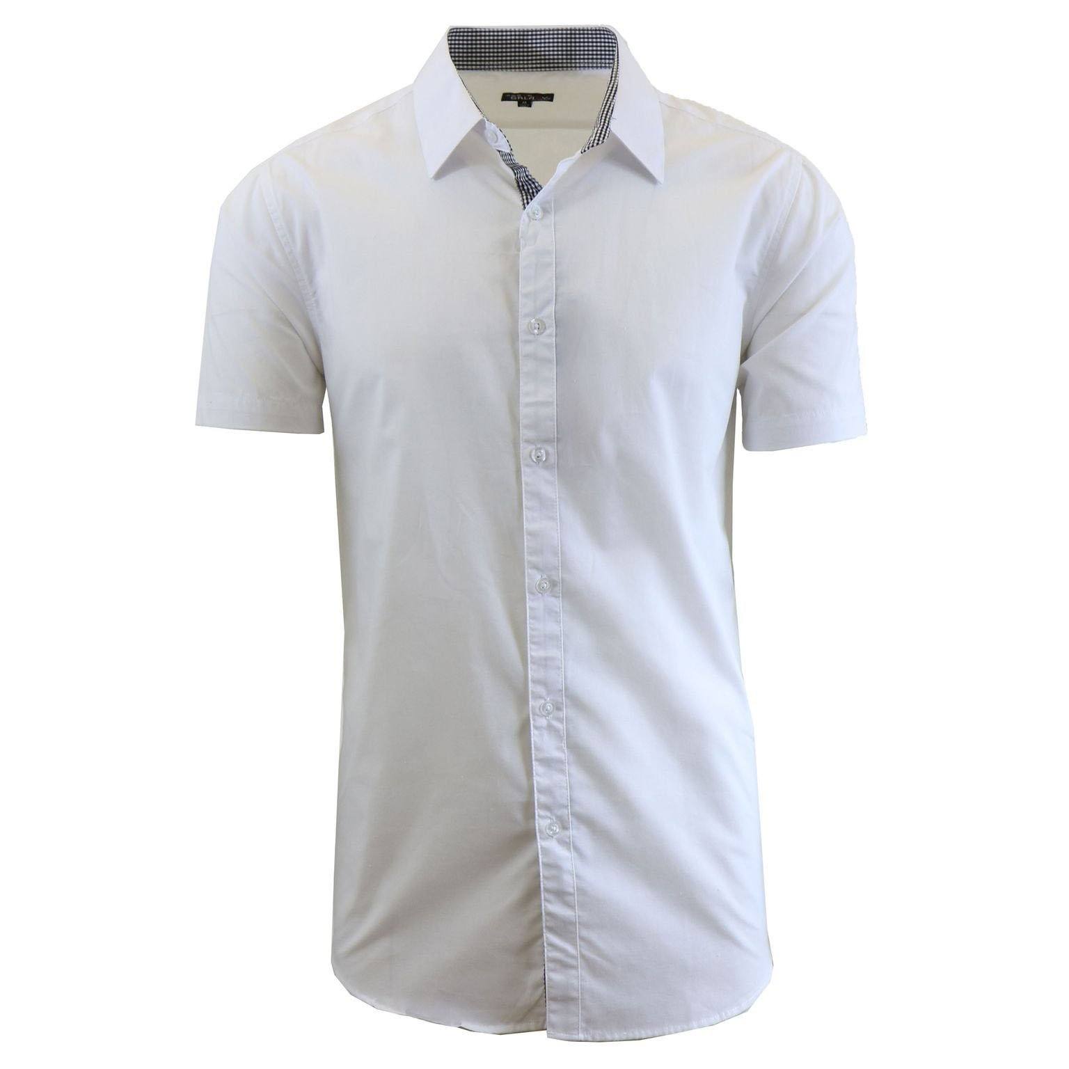 Men&#39;s Mens Short Sleeve Dress Shirt / White / 3X-Large