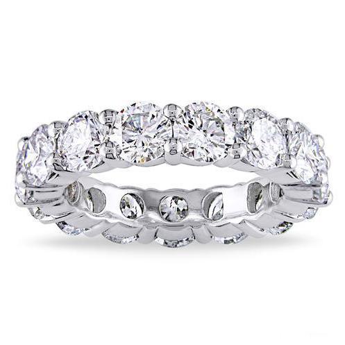 Luxury 6 CTTW Sterling Silver CZ Eternity Ring / 8