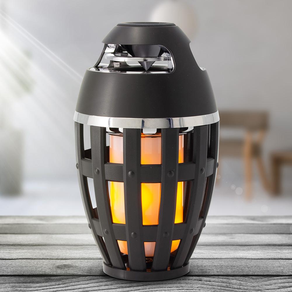 Tiki Torch Wireless Portable Stereo Speaker and Flame Table Lamp