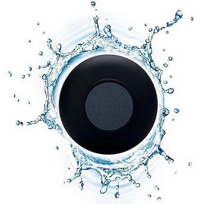 Mini Portable Bluetooth Waterproof Shower Speaker w/ Built-in Mic &amp; Suction Cups / Black