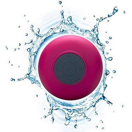 Mini Portable Bluetooth Waterproof Shower Speaker w/ Built-in Mic &amp; Suction Cups / Pink