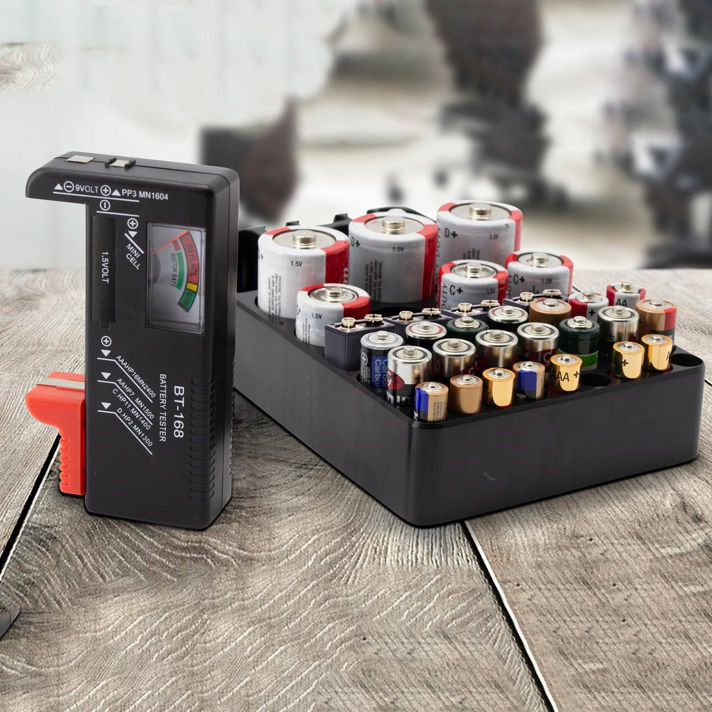 Battery Tester and Storage Case Organizer