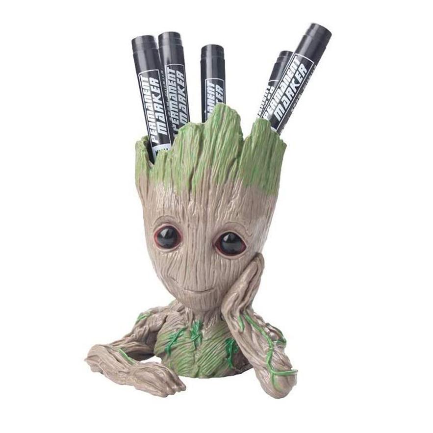 Boxod Treeman Baby Groot Succulent Flower Pot with Hole Pen Holder / Think
