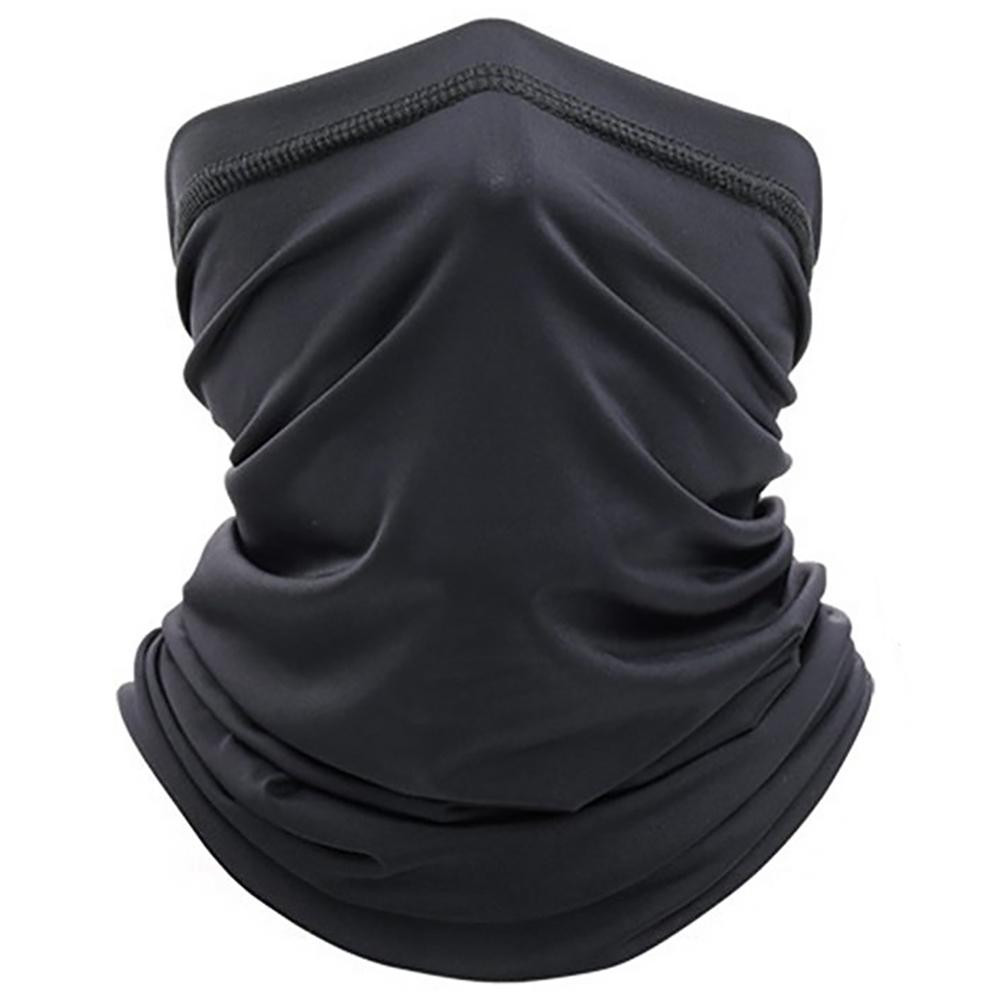 Sun Protection Cool Lightweight Neck Gaiter Mask Face Scarf / Black
