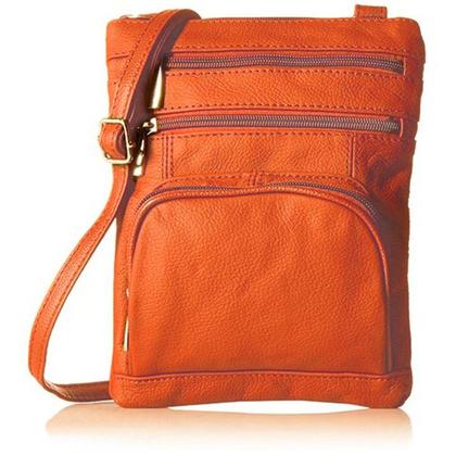 Super Soft Leather-Crossbody Bag / Orange