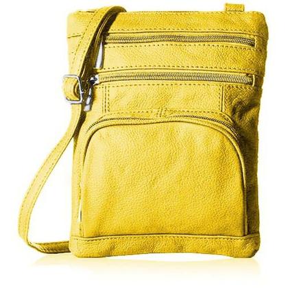 Super Soft Leather-Crossbody Bag / Yellow