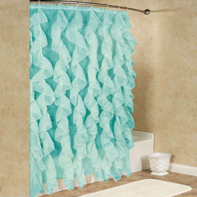 Westendorf Cascading Waterfall Single Shower Curtain / Aqua Blue