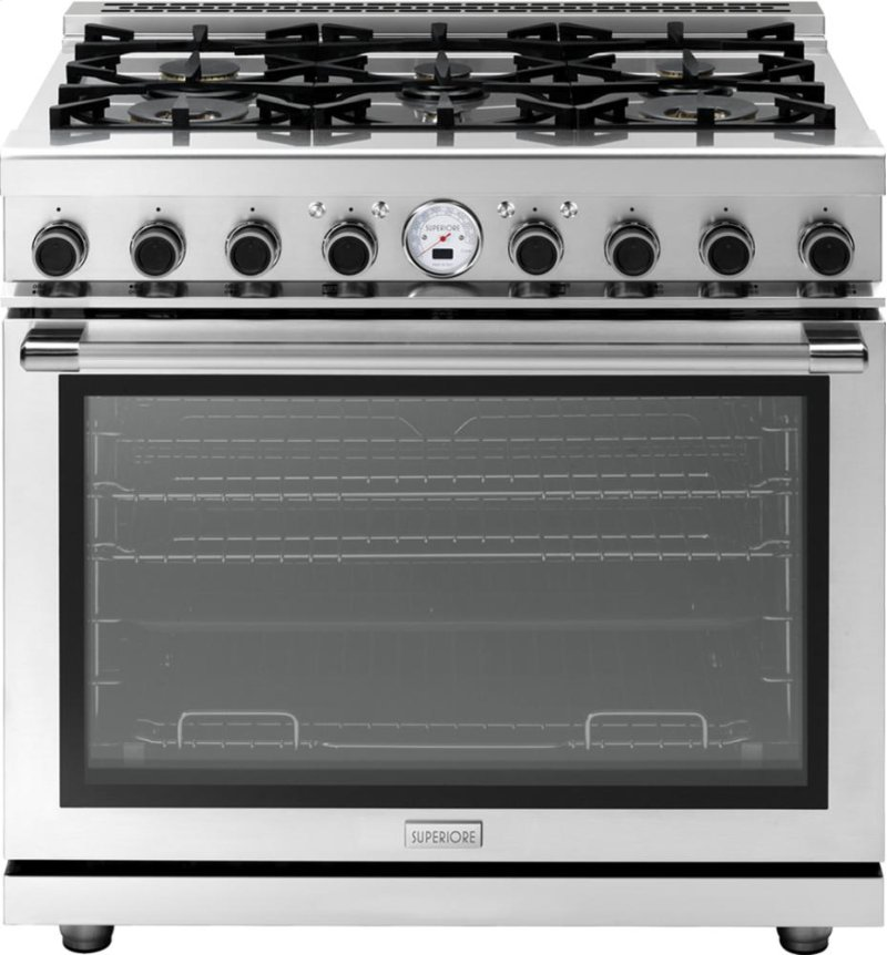 Superiore Next 36 Freestanding Dual Fuel Natural Gas Range RN361SPSS