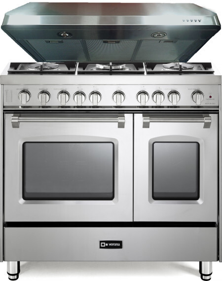 Verona 2 Piece Kitchen Appliances Package with Gas Range in Stainless Steel VERAHO210
