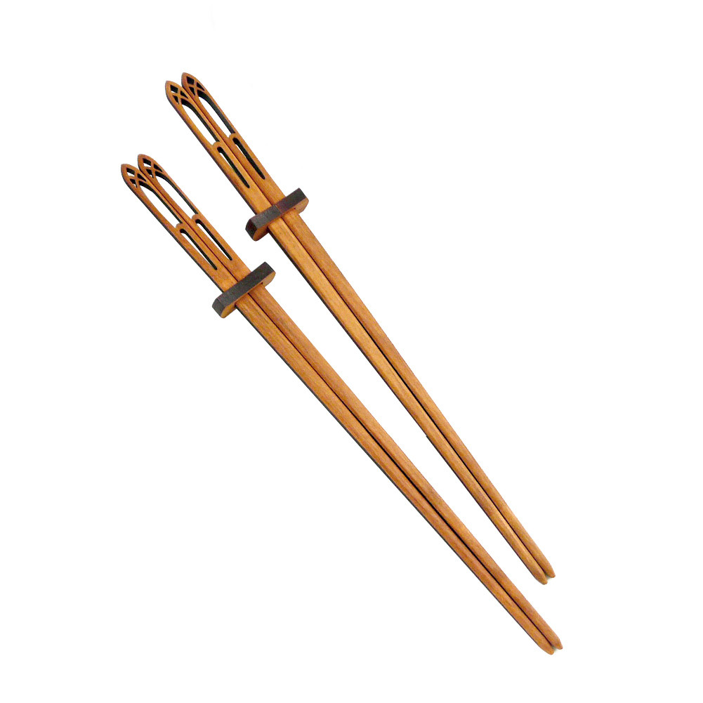 Wild Cherry Wood Chopstick Set, Cathedral Collection