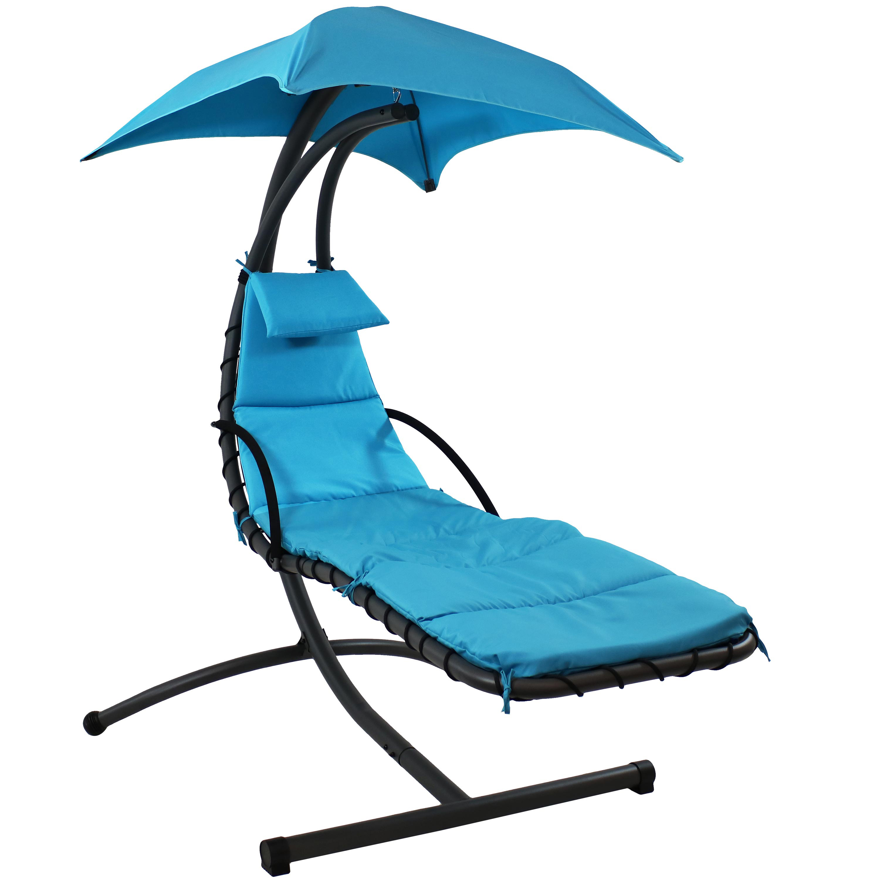 Sunnydaze Floating Chaise Lounge Chair, 260 Pound Capacity, Teal
