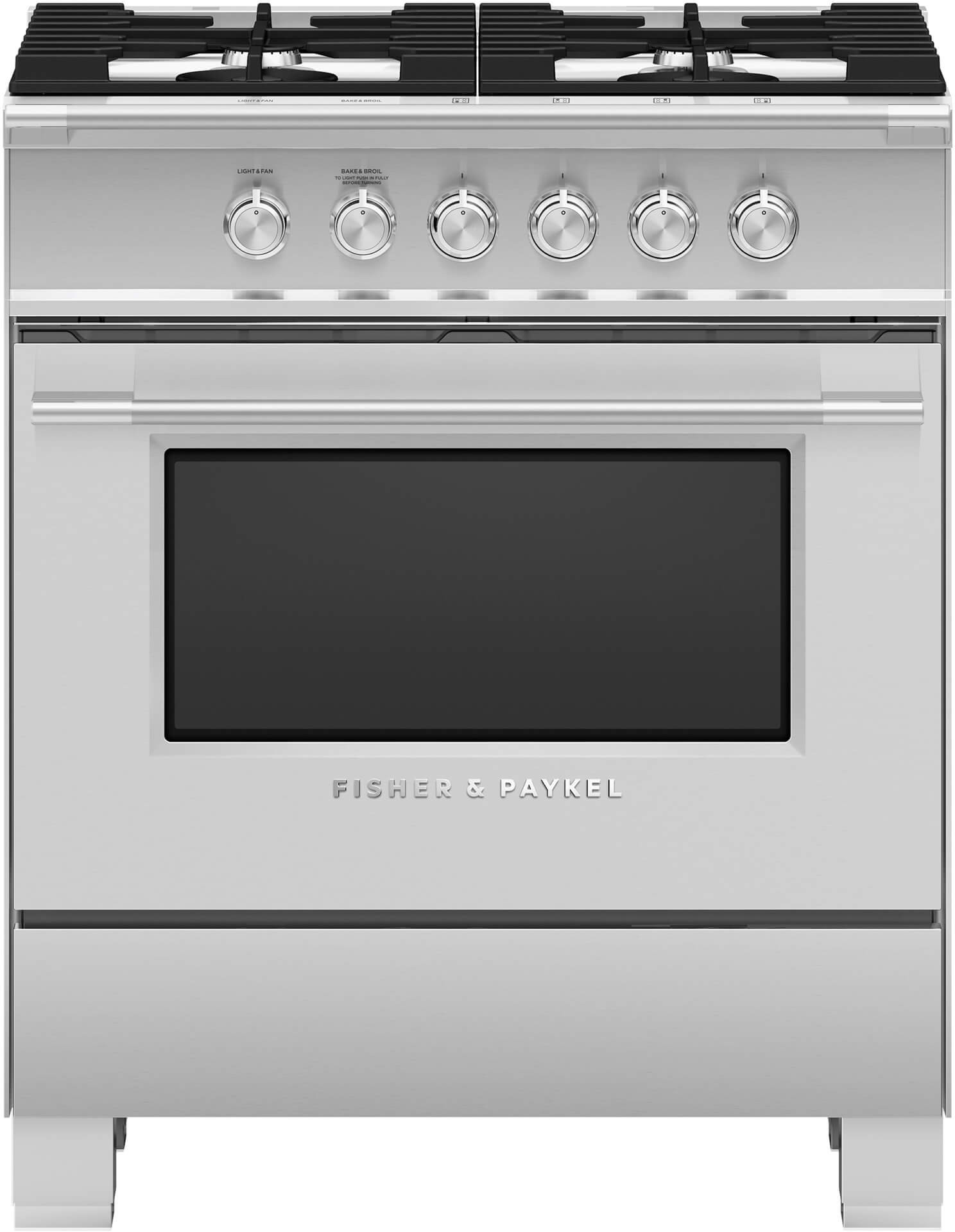 Fisher & Paykel Series 7 classic 30 Freestanding Natural Gas Range OR30SCG4X1