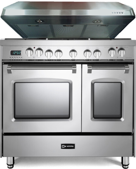 Verona 2 Piece Kitchen Appliances Package with Dual Fuel Range in Stainless Steel VERAHO209