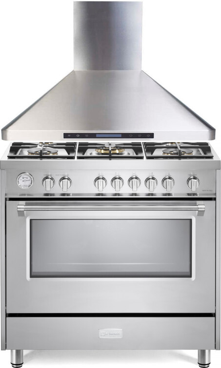 Verona 2 Piece Kitchen Appliances Package with Gas Range in Stainless Steel VERAHO215