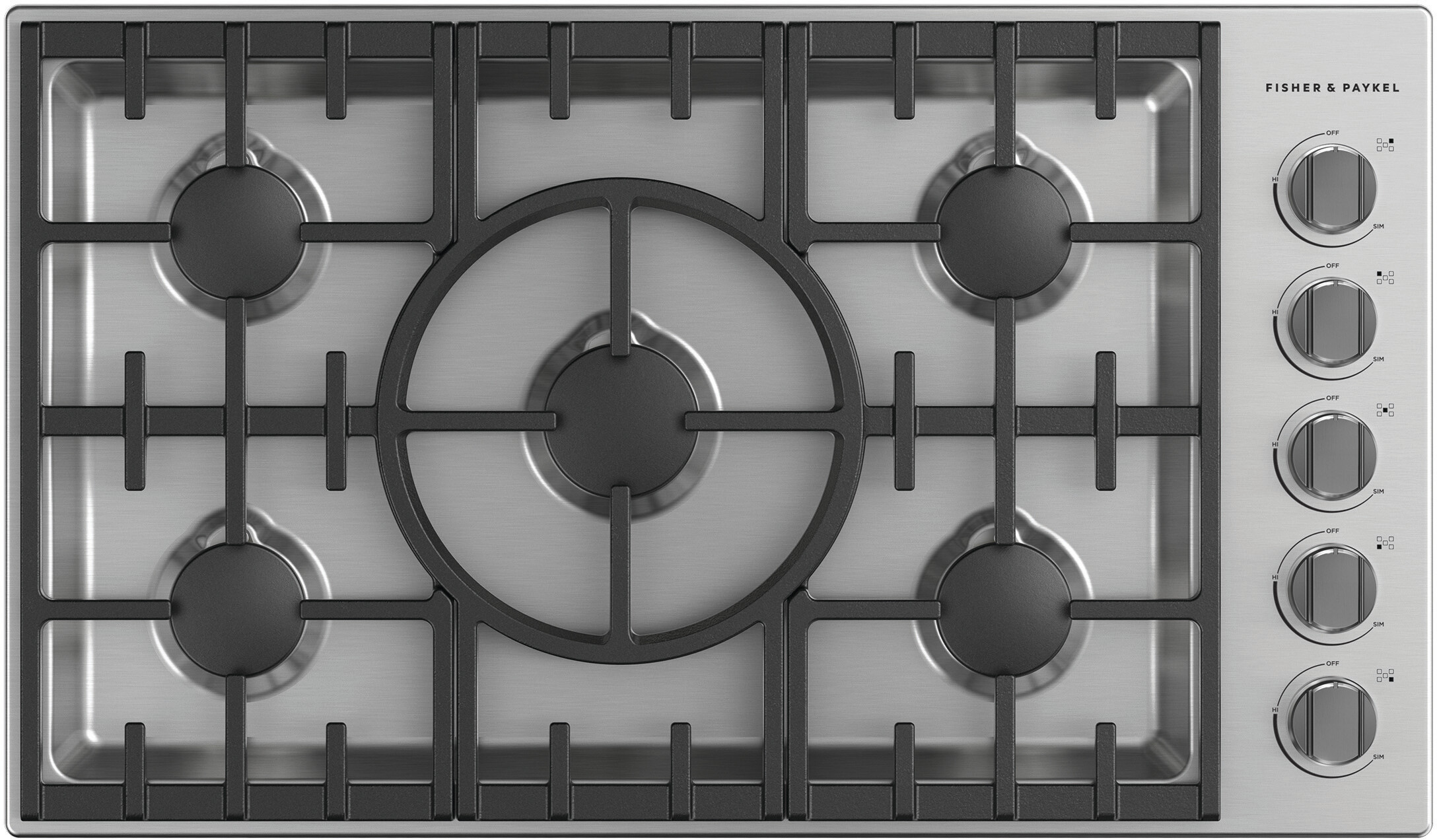 Fisher & Paykel Series 7 Professional 36 Liquid Propane Drop-In Cooktop CDV3365L