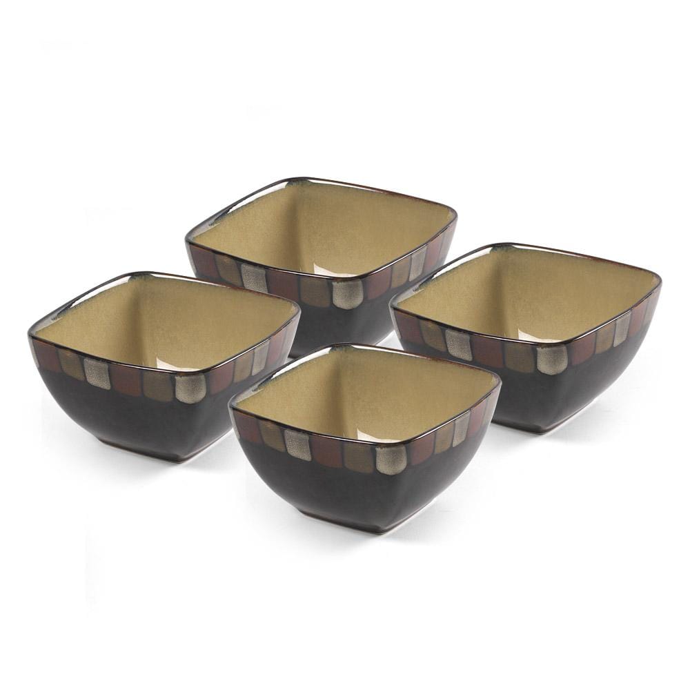 Taos Set of 4 Square Soup Cereal Bowls