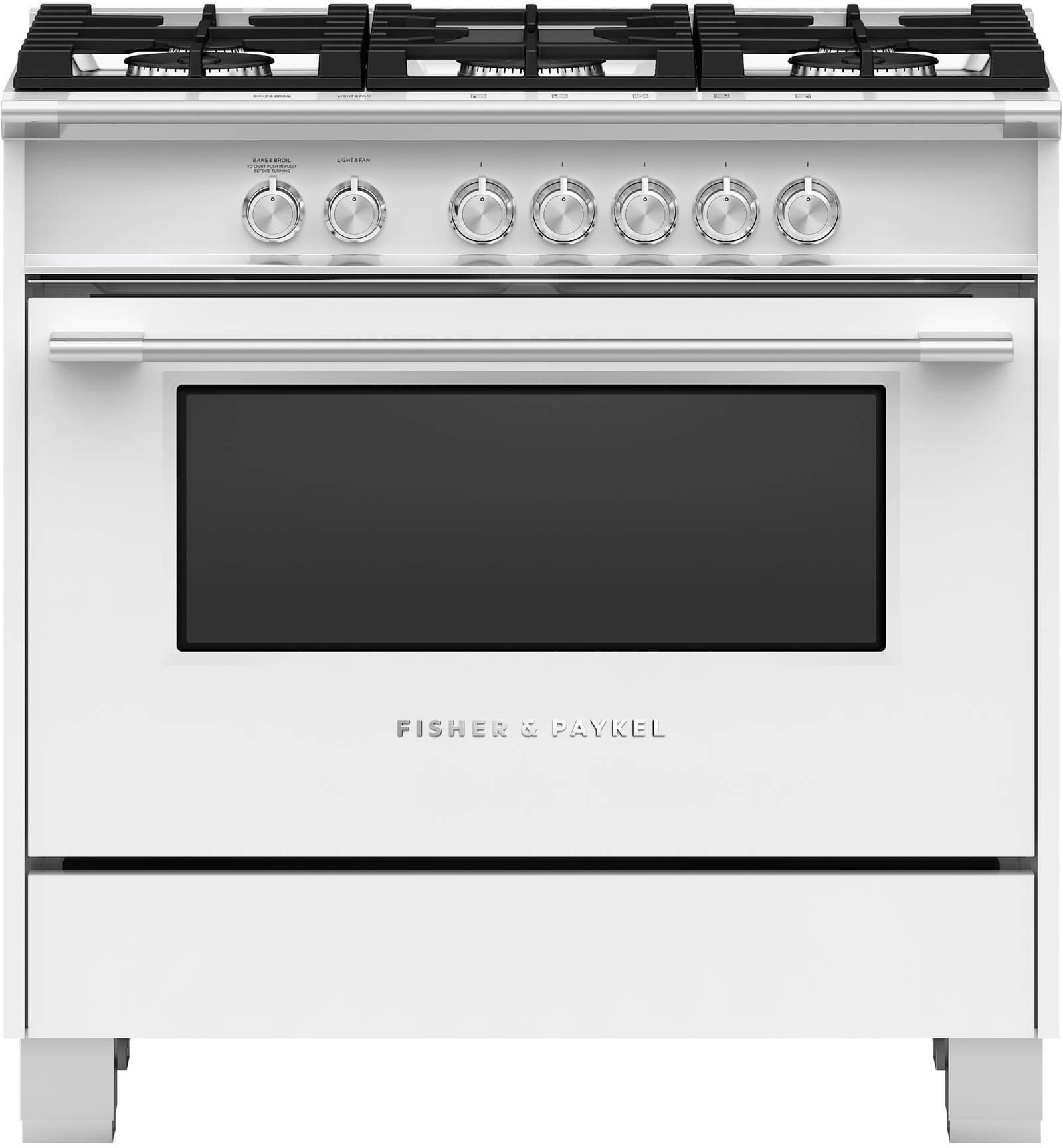 Fisher & Paykel Series 7 classic 36 Freestanding Natural Gas Range OR36SCG4W1