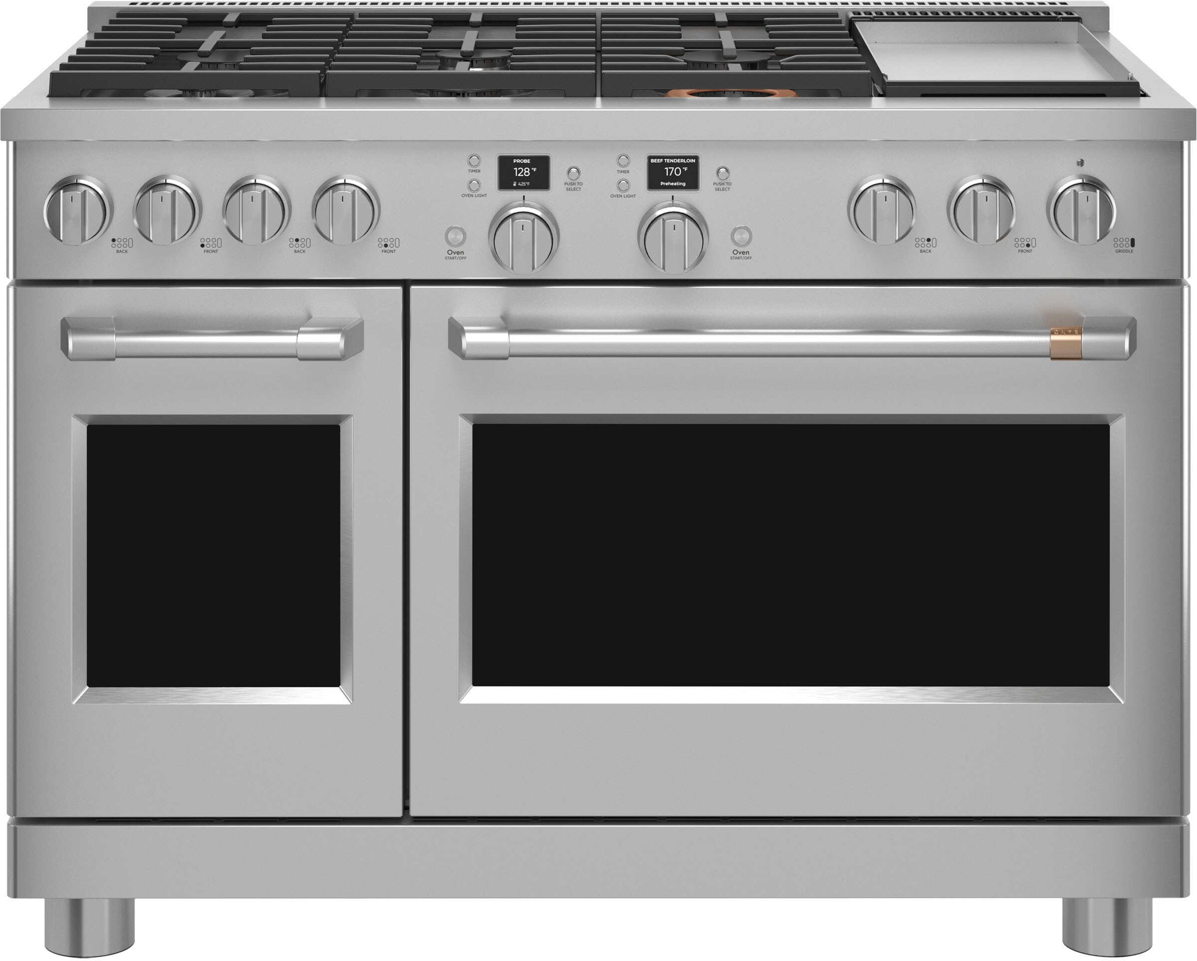 Cafe Professional 48 Freestanding Dual Fuel Natural Gas Range C2Y486P2TS1