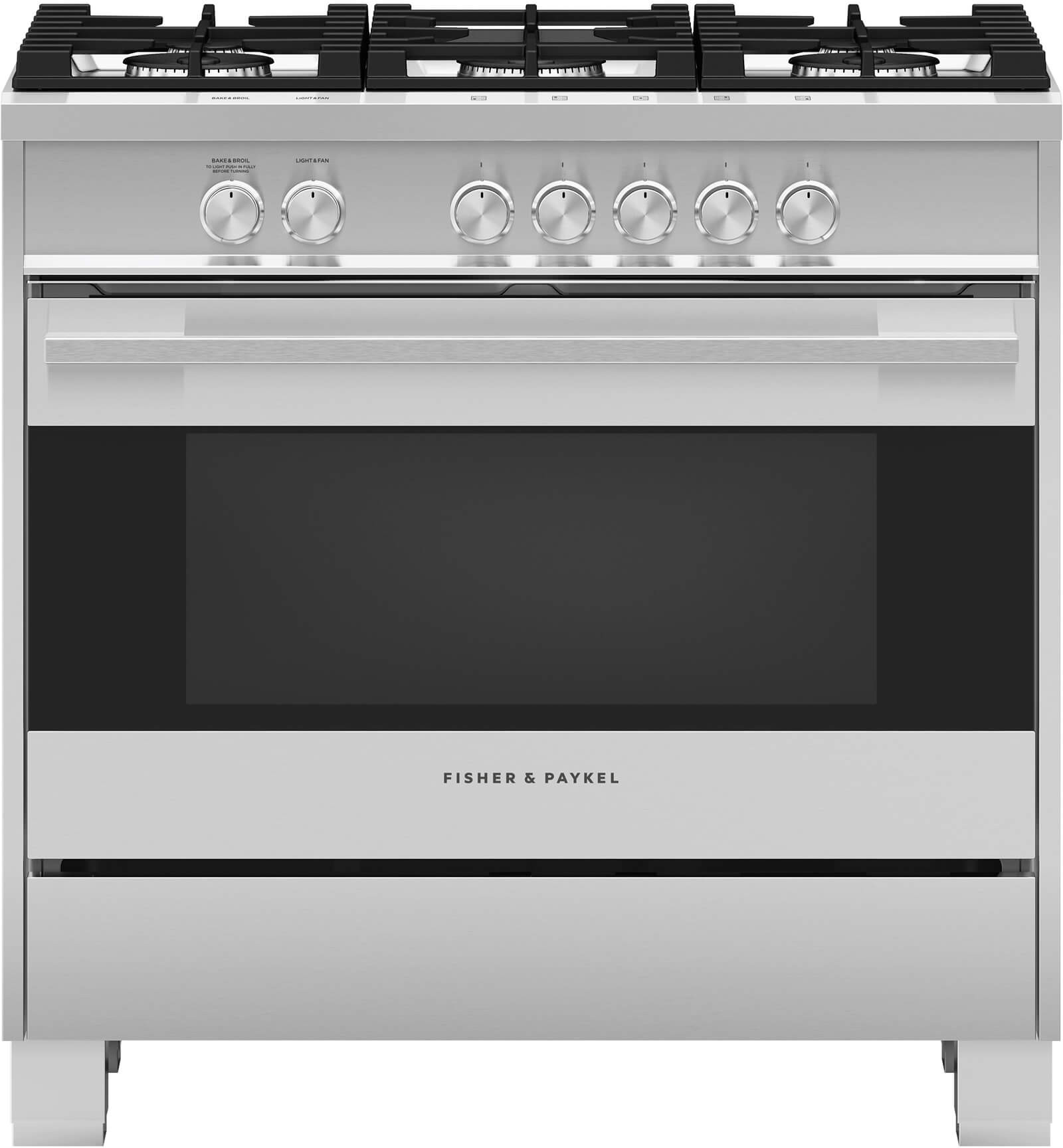 Fisher & Paykel Series 7 Contemporary 36 Freestanding Natural Gas Range OR36SDG4X1
