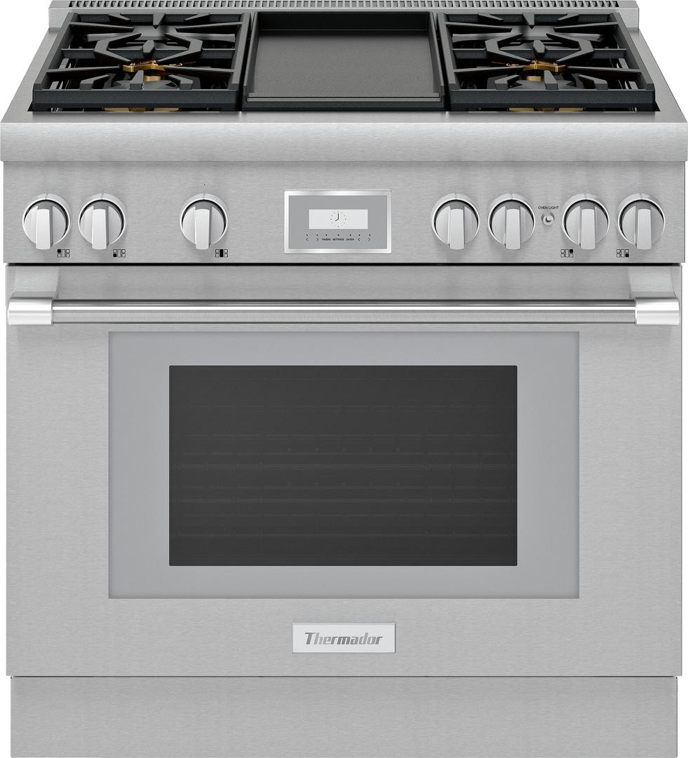Thermador Pro Harmony Professional 36 Freestanding Natural Gas Range PRG364WDH