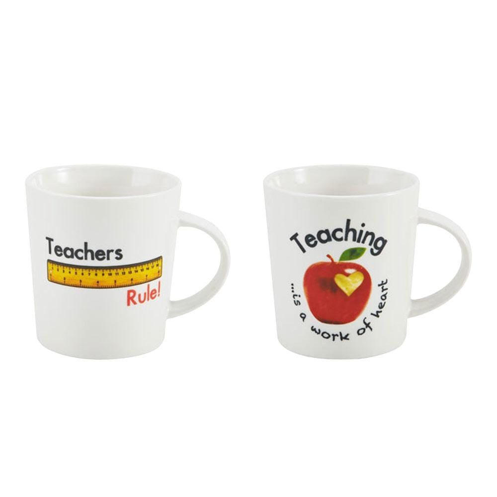 Sentiment Mugs Teacher Theme Mugs Set of 2